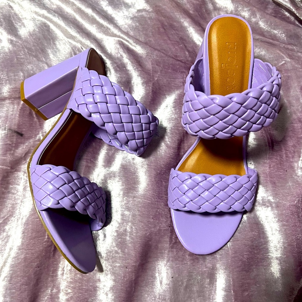 Purple Heeled Sandals